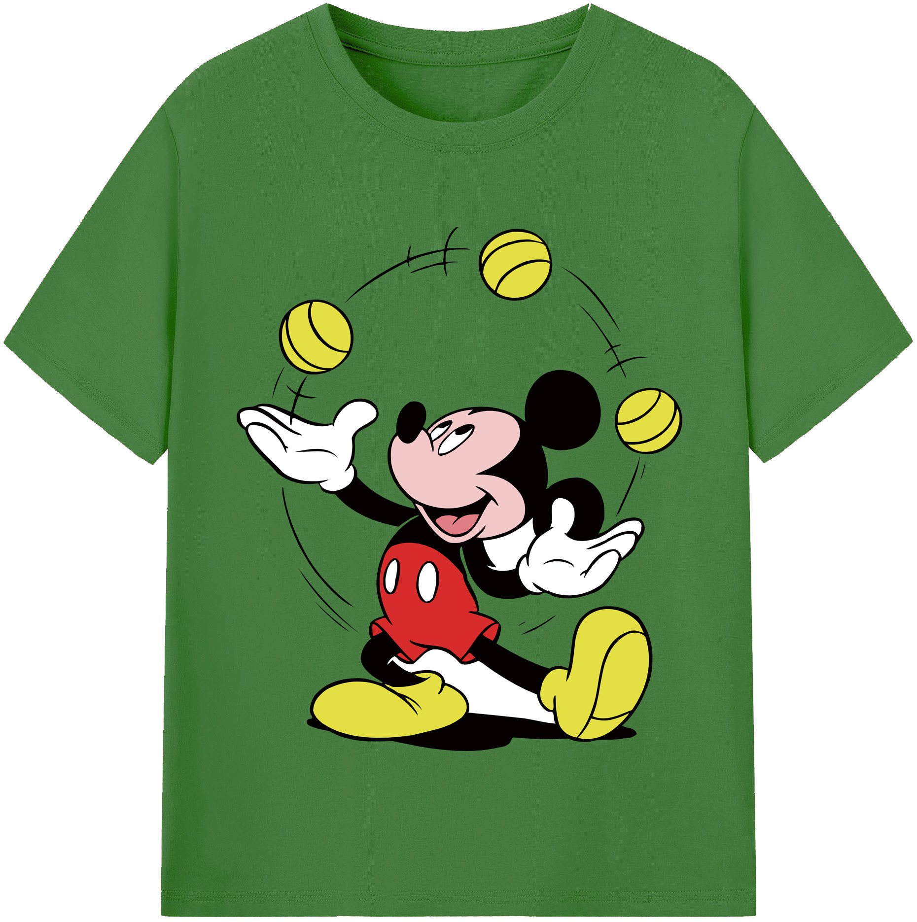 （画像用） ミッキーマウス Mickey Mouse レディースカジュアルプリントTシャツ（綿100％）